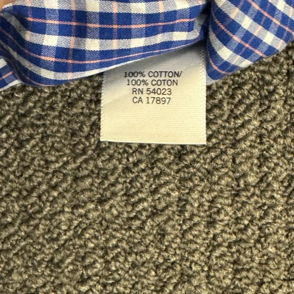 Banana Republic Non Iron Slim Fit Mens Blue Dress Cufflink L Shirt 16-16 1/2